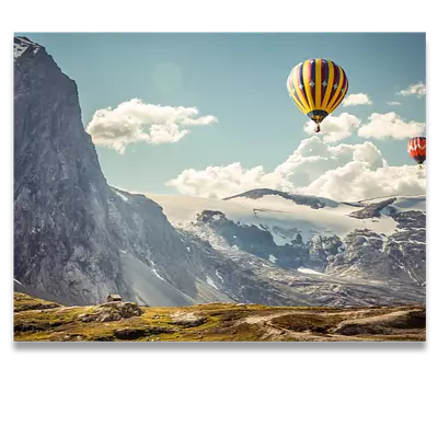 Фото на холсте воздушные шары, размера 80x60