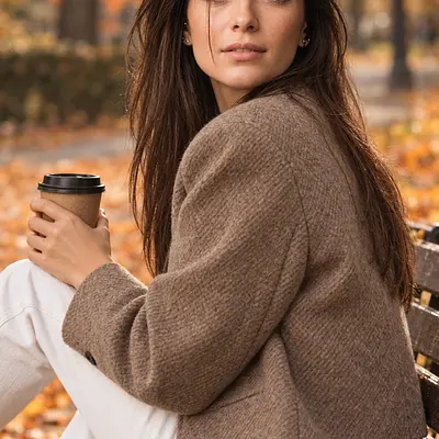 Кофе в осеннем парке