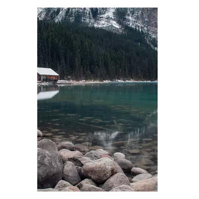 Фото на холсте домик у озера, размера 80x120