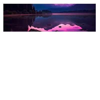 Фото на холсте фиолетовое озеро, размера 90x30