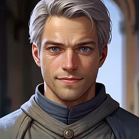 «Medieval man with blue eyes»