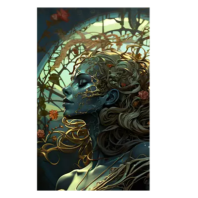 Фото на холсте девушка ai, размера 20x30