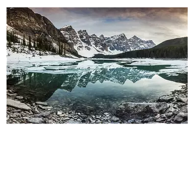 Фото на холсте зимнее озеро, размера 60x40