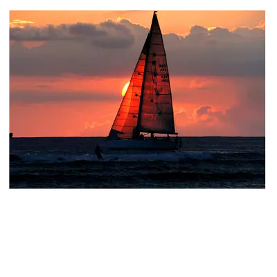 Фото на холсте яхта, размера 70x50
