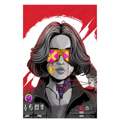 Фото на холсте девушка в очках, размера 60x90