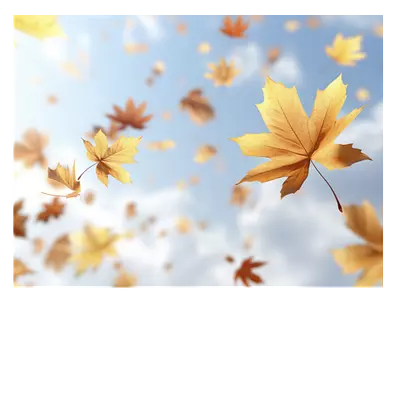 Фото на холсте осенние листья, размера 100x100
