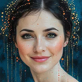 «Точка и цвет: портрет в стиле