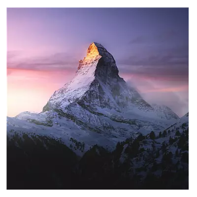 Фото на холсте горный пик, размера 80x80