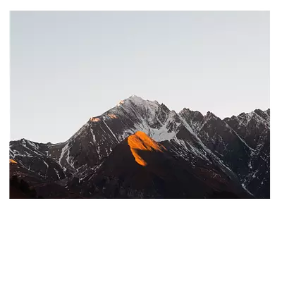 Картина на холсте горы под закатным солнцем 40х30 см