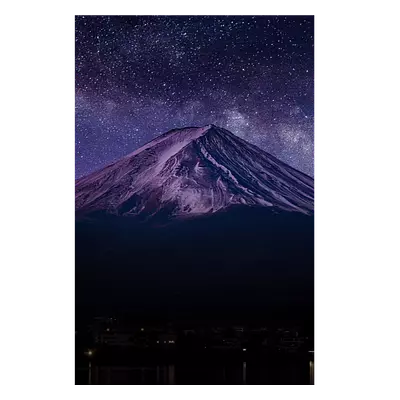 Фото на холсте гора со звёздами, размера 50x75