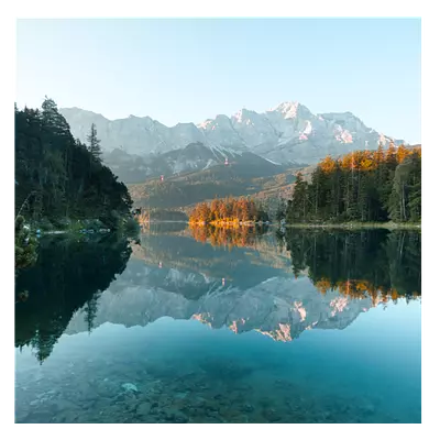 Фото на холсте озеро с горами, размера 50x50