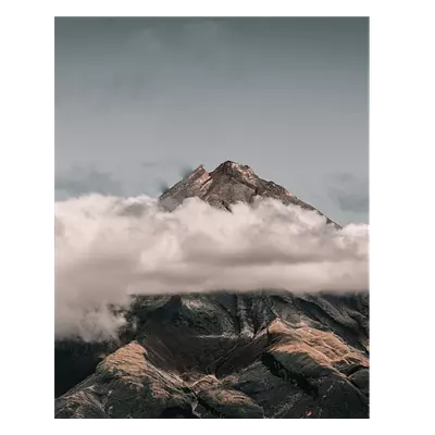 Фото на холсте горы в облаках, размера 40x50