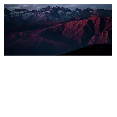 Фото на холсте горы в закате, размера 80x40