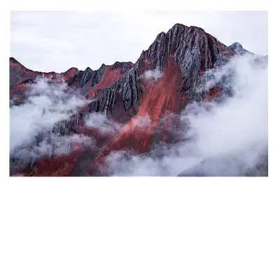 Фото на холсте горный хребет в облаках, размера 60x40