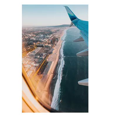 Фото на холсте крыло самолёта, размера 20x30