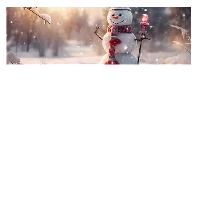 Фото на холсте снеговик, размера 120x40