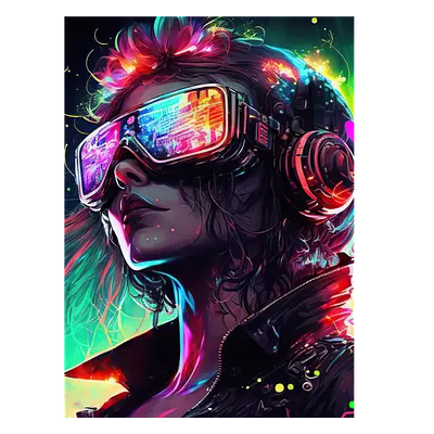 Фото на холсте digital girl, размера 30x40