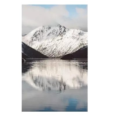 Фото на холсте озеро на фоне гор, размера 20x30