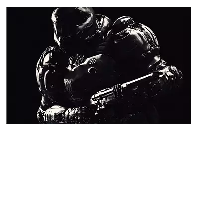 **фото на холсте doomguy. размер 45х30 см. высокое качество печати.**