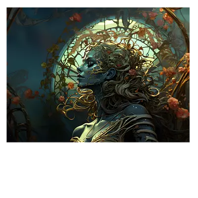 Фото на холсте девушка ai, размера 80x60