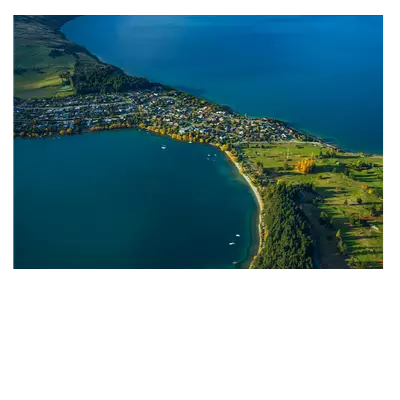 Фото на холсте поселок на перешейке, размера 100x70