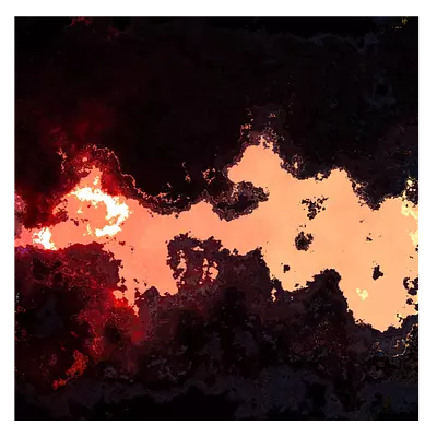 Фото на холсте абстракция лавы, размера 80x80