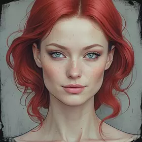 «Anime-style portrait of a fair