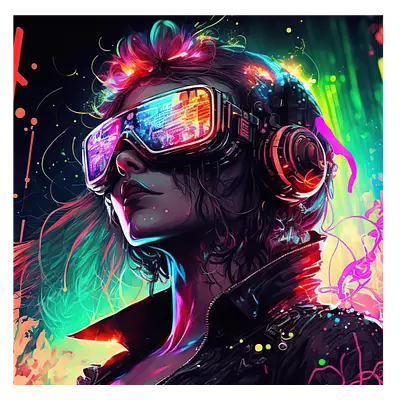 Фото на холсте digital girl, размера 100x100