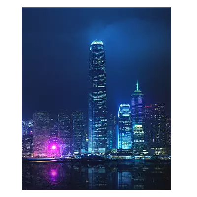 Фото на холсте ночной город, размера 50x60