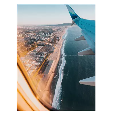 Фото на холсте крыло самолёта, размера 60x80