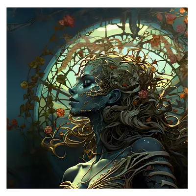 Фото на холсте девушка ai, размера 60x60