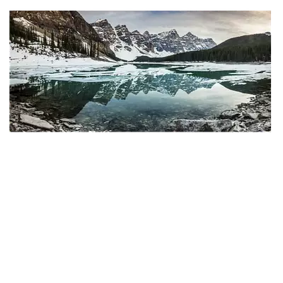 Фото на холсте зимнее озеро, размера 60x30