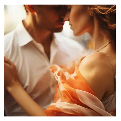 Фото на холсте пара, размера 80x80