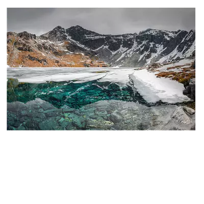 Фото на холсте замерзшее горное озеро, размера 90x60