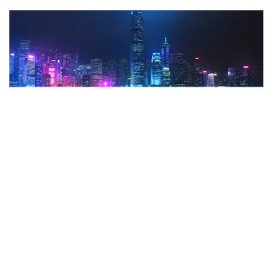 Фото на холсте ночной город, размера 90x30