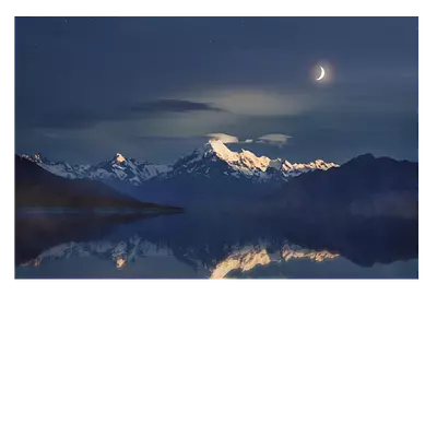 Фото на холсте горы под светом луны, размера 90x60