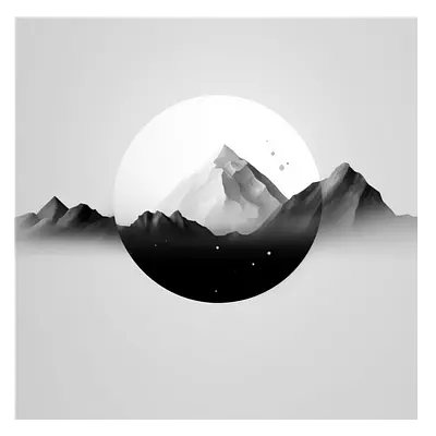 Фото на холсте абстракция гор, размера 30x30