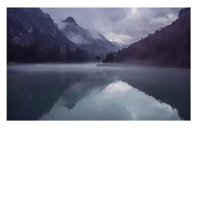 Картина на холсте вечернее озеро 30х20 см.