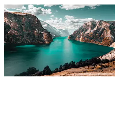 Фото на холсте зеленоватое озеро, размера 75x50