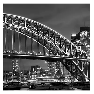Фото на холсте мост ч/б, размера 30x30