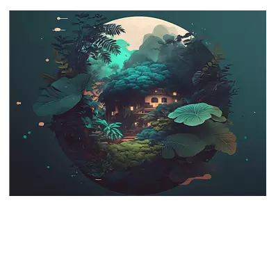 Фото на холсте круглый арт природы 40*30 см.