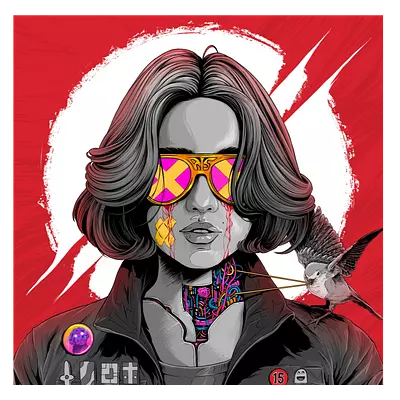 Фото на холсте девушка в очках, размера 50x50