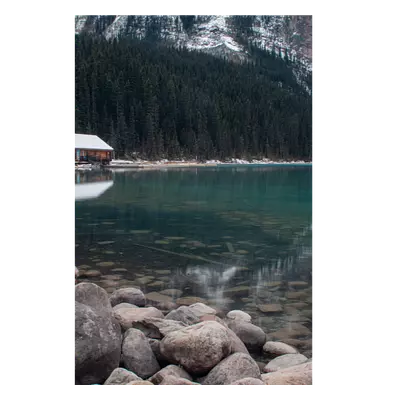 Фото на холсте домик у озера, размера 40x60