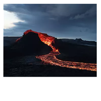 Фото на холсте лава, размер 50х40 см