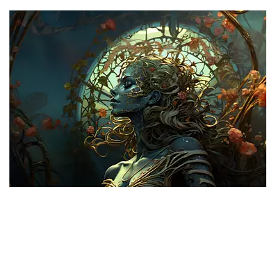 Фото на холсте девушка ai, размера 100x70