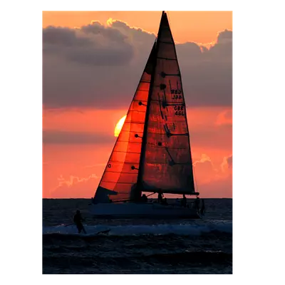 Фото на холсте яхта, размера 30x40