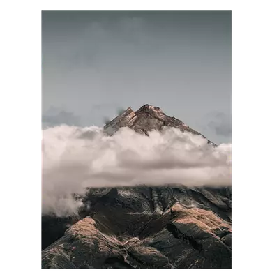 Фото на холсте горы в облаках, размера 60x80