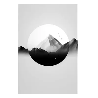 Фото на холсте абстракция гор, размера 80x120