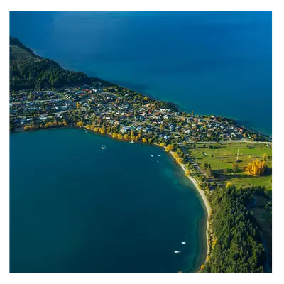 Фото на холсте поселок на перешейке, размера 40x40