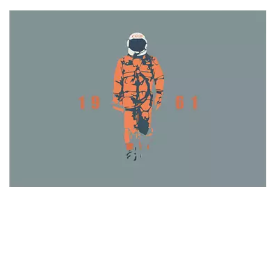 Фото на холсте гагарин, размера 100x70